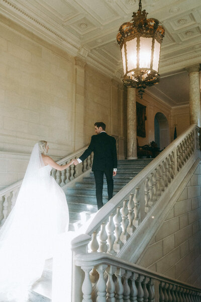 Romantic storytelling moment of newlyweds at their destination wedding.