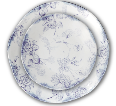Blue Floral Plates