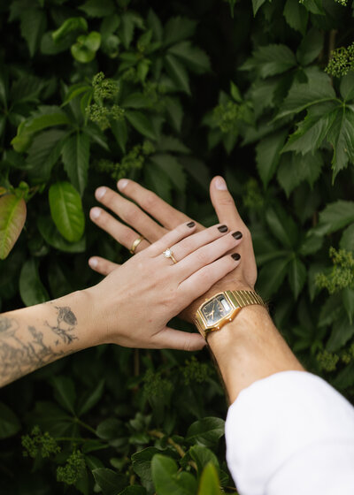 bride and groom wedding rings by boise idaho photographer Erica Rochelle