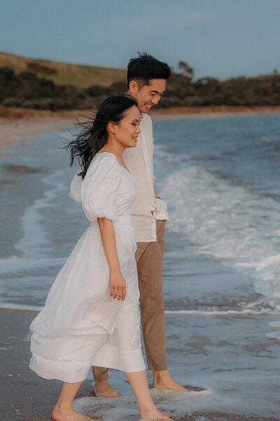auckland engagement pre-wedding shoot on the beach