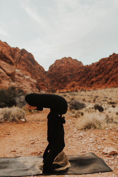 woman standing in the desert