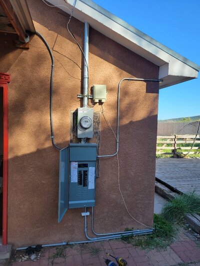 Electric panel before installation in Albuquerque