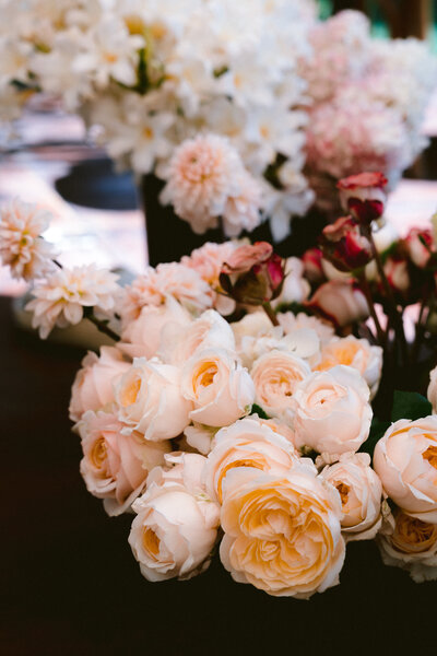 Flowers for reception styling at Redleaf Wollombi