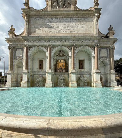 Fontana dell'Acqua Paola in Rome, Italy