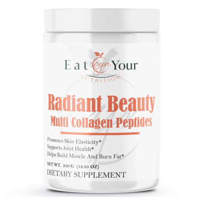 Radiant beauty multi collagen peptides by Eat Your Nutrition.