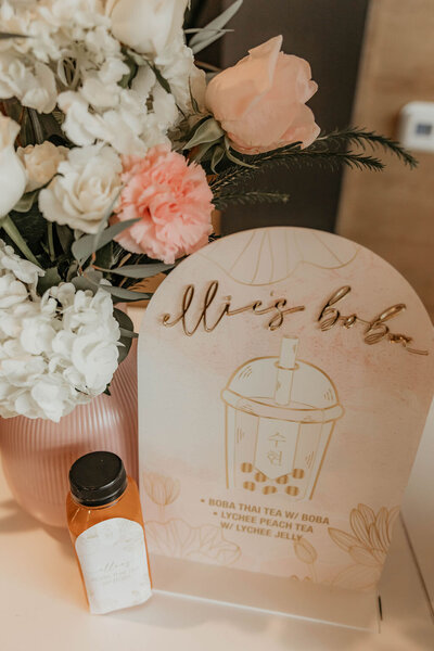 Boba drink signage for doljabi planned by Fancy Chancey in San Diego CA