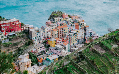 Cinque Terre is a beautiful spot for an elopement