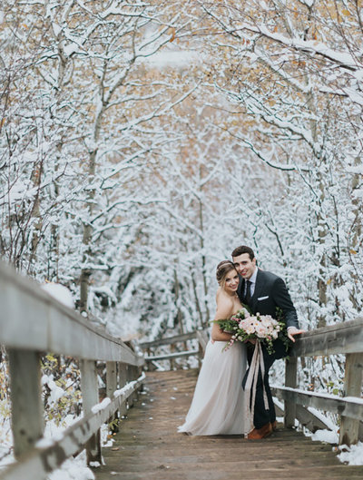 winter edmonton wedding photography