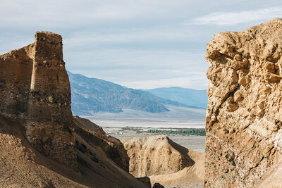 Stunning view from Death Valley National Park wedding venue