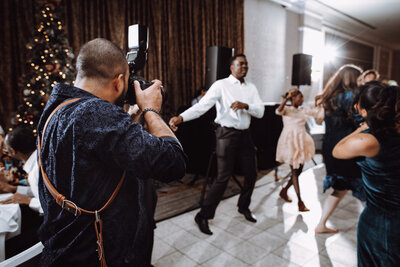 Kristen's second shooter, Joe Catoe, takes a picture of someone on the dance floor