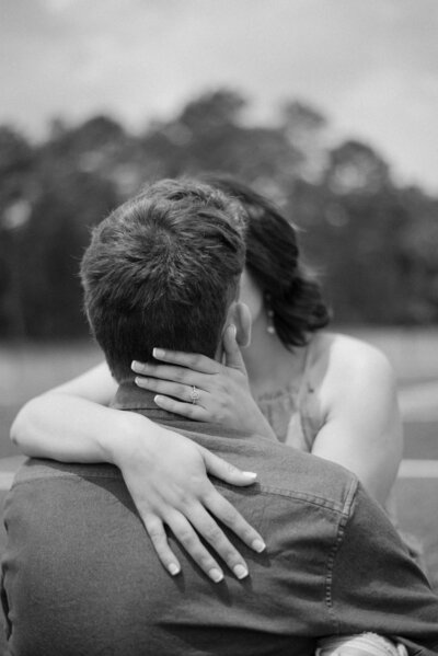 Couple embracing each other
