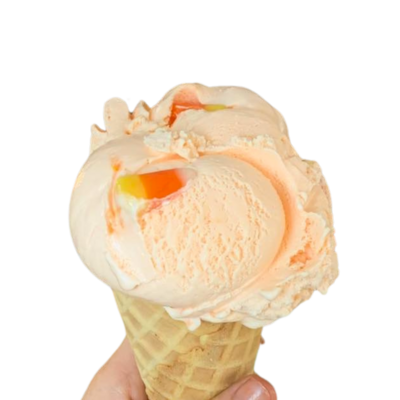 scoop of candy corn ice cream