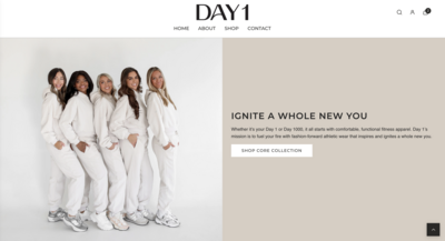 day1fit.com website homepage