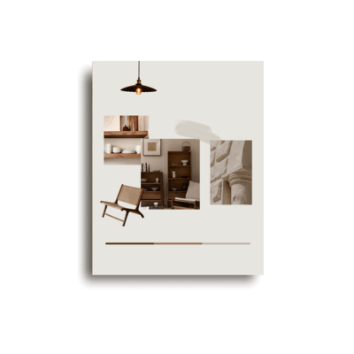 Earthy Instagram post template for interior designer
