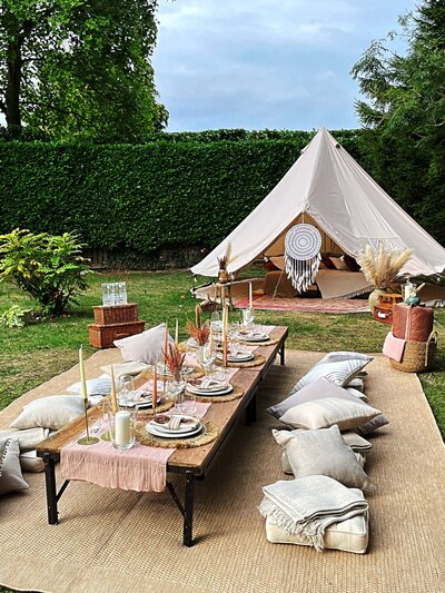 Bell tents and Emperor tents for hire, Belle & Bleu, Berkshire UK