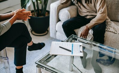 Clipboard shown in therapy session