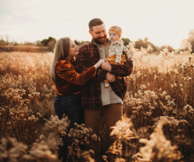 sunset fall family photo session