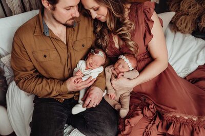 Warren PA Studio Twin Newborn Session