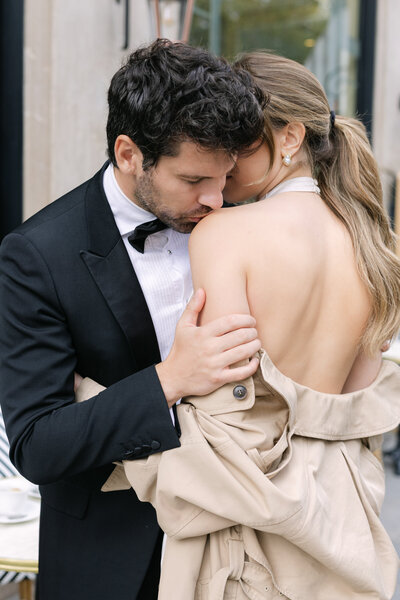 Ellie and Matt engagement portrait in downtown
