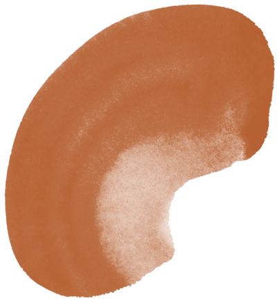orange watercolor blob