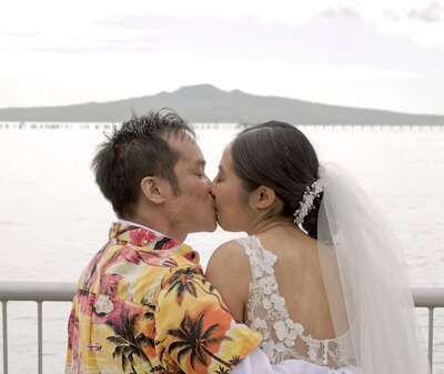 wedding ceremony on Auckland waterfront wedding venue