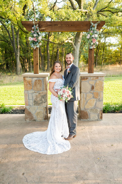 Bride and Groom at Stone Hall part of the Springs McKinney