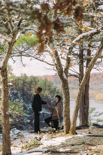 minnesota wisconsin taylors falls outdoor surprise proposal engagement brianna kirk photography