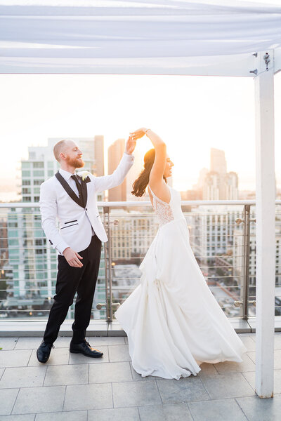 Bride and Groom got married at The Ultimate Skybox