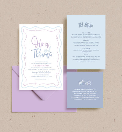 Big Love neutrals invitation package by State of Elliott