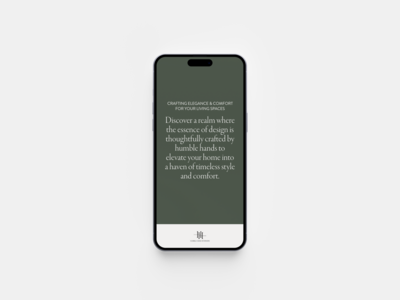 Humble Hand Interior Design Mobile Call to Action Page