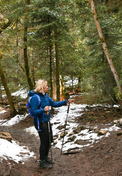 Park City Interior Designer Jonna Robison on a mountain hike