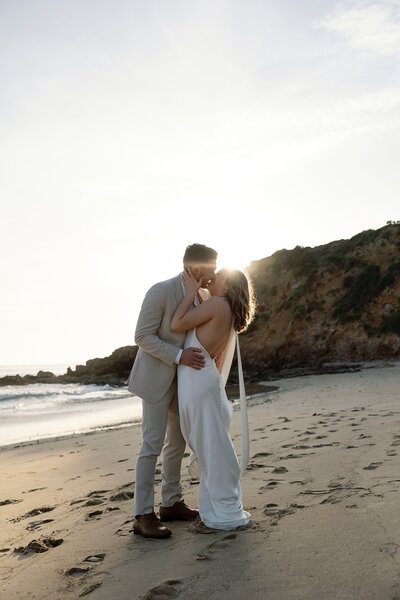 Laguna Beach sunset photo session for loving couple