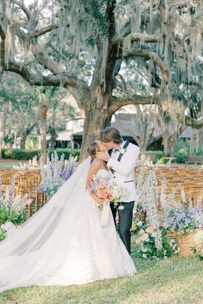Garden Wedding at Epworth by the Sea. Photographer Sarahdipity Photos, Planner Emily Burton. Spring wedding, Garden wedding, black tie bride