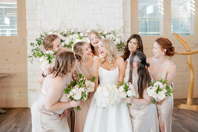 bride and her bridesmaids