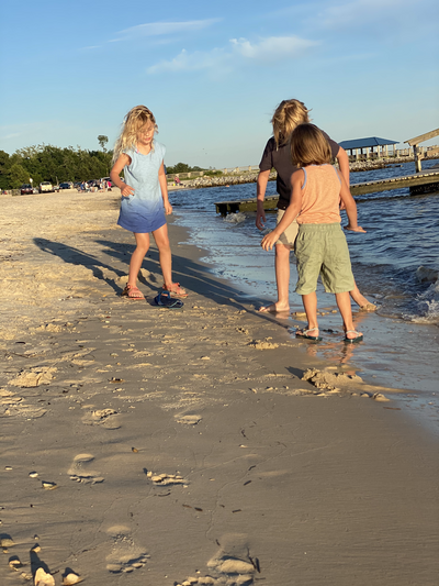 My three kiddos beach