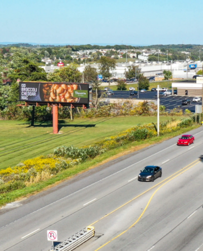 Panera Bread billboard placement along highway