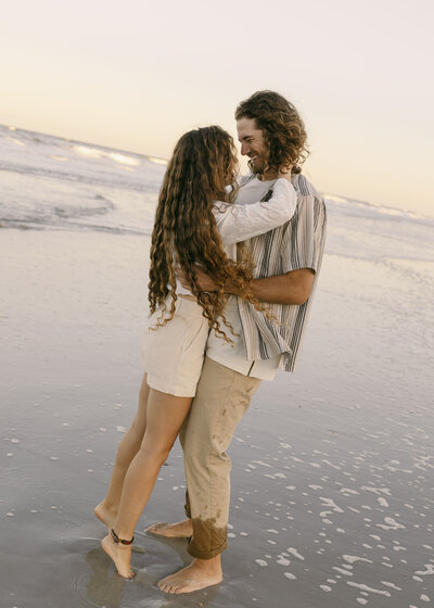 Sunset beach photoshoot in Jacksonville, Florida