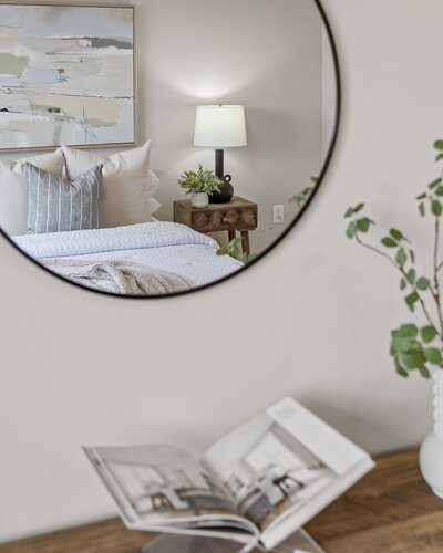 Bedroom styled by Modern House Staging