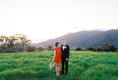 Isaac and Hannah on their wedding day