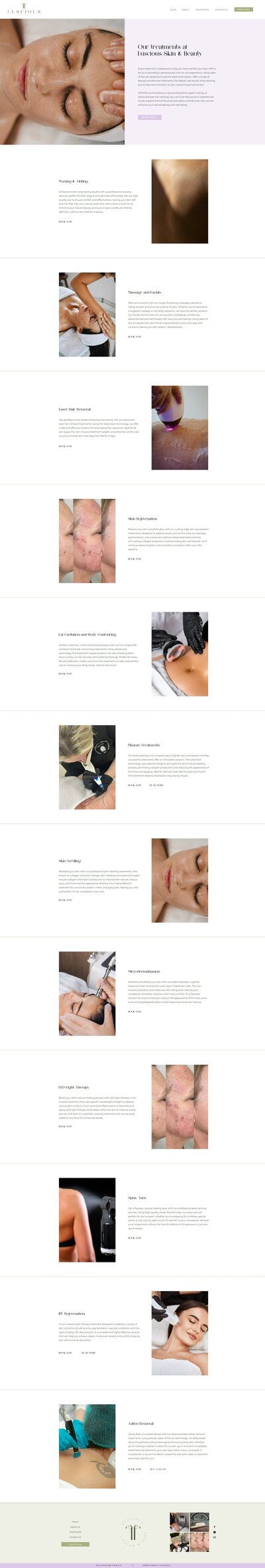 Affordable Website Design for a small business in the beauty industry based in Warrnambool by website designer Coja Creative.