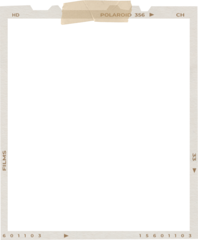 White polaroid photo frame