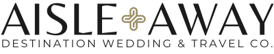 Aisle Away - Long Tagline Gold Cross