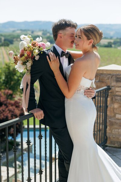 bride and groom photo after wedding ceremony planned by san luis obispo wedding planner