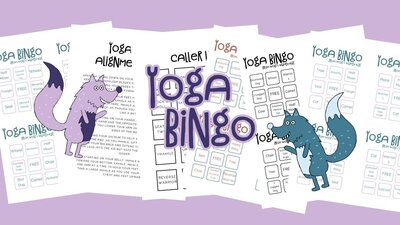 Yoga Bingo for Kids | Yoga Game for Kids | Wolf & Whimsy Kids