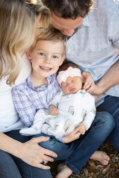 Family with newborn