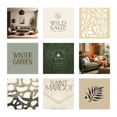 Creative moodboard for visual brand direction