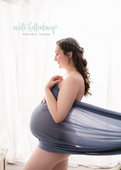 Fine art Maternity | Nude | sheer | Winter Maternity Session | High Fashion | Styled | Romantic | Intimate | Modest Gowns | slit| Rust | Maternity | Professionally Posed | Photo Session | Pregnancy Photos