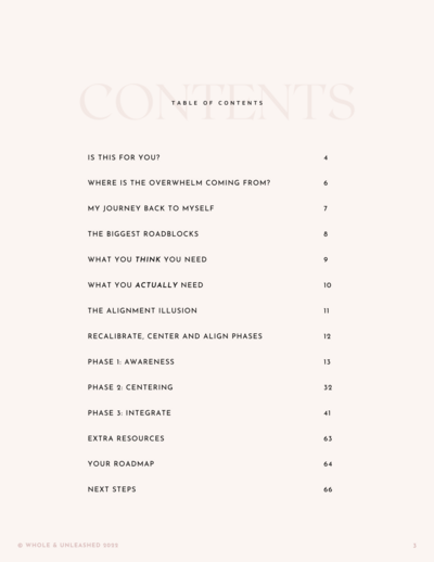 table of contents 2