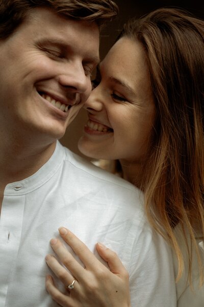 Intimate-moment-of-couple-posing-for-London-elopement-photographer-Hadi Photography