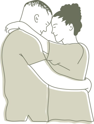 Couple hugging each other